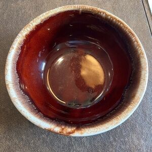 Brown Drip Pottery Bowl. McCoy USA